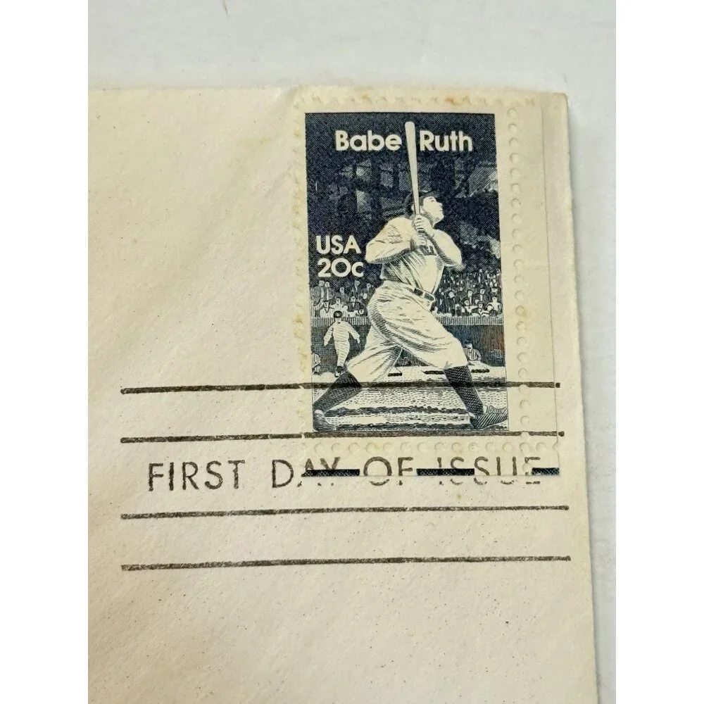Babe Ruth Stamp First Day of Issue NCCA Member 1983 Used Envelope READ Used